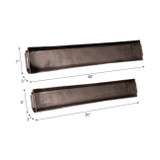 EV19886#S/2 36/40" Jasper Silver Trays