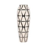 EV20009-01#22" Fabiola Oversized Tribal Vase, Pewter