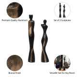 EV20037#S/2 14/16" Torren Couple Statuary, Bronze