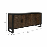 EV20043#65" Ramsey Wood Sideboard, Brown