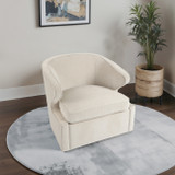 EV20021#32" Karlsson Swivel Accent Chair, Ivory