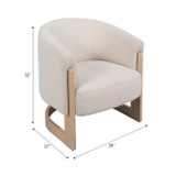 EV20025#32" Kaiser Accent Chair, Ivory