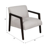 EV20035#28" Brunner Accent Chair, White/black