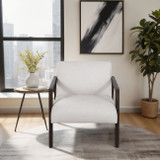EV20035#28" Brunner Accent Chair, White/black