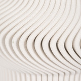 EV20069-02#14" Antilles 3d Printed Vase, Ivory/beige