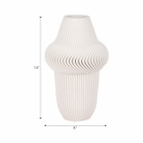 EV20069-02#14" Antilles 3d Printed Vase, Ivory/beige