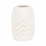 EV20071-01#12" Providence 3d Printedvase, Ivory/beige