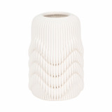 EV20071-01#12" Providence 3d Printedvase, Ivory/beige