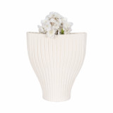 EV20075-02#14" Bello 3d Printed Vase, Ivory/beige