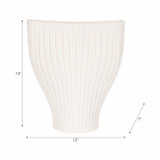 EV20075-02#14" Bello 3d Printed Vase, Ivory/beige