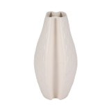 EV20082-02#16" Elphantine 3d Printed Vase, Ivory/beige