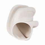 EV20095-01#12" Murano 3d Printed Small Vase, White