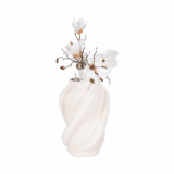 EV20095-02#15" Murano 3d Printed Large Vase, White