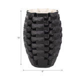 EV20097-02#13" Ellesmere 3d Printed Vase, Black