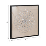 EV70341#30x30 Melnik Stone Shadow Box Wall Decor