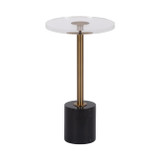 EV20104#21" Elisia Acrylic And Marble Accent Table