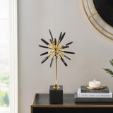 EV20129-01#16" Darra Small Black Stone Starburst Statuary