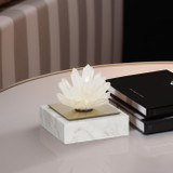 EV20131#4" Julia Short Crystal And Marble Block