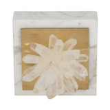 EV20131#4" Julia Short Crystal And Marble Block