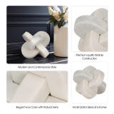 EV19388-01#6" Liam White Marble Knots