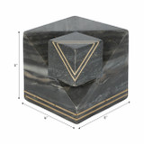 EV19403-01#6" Waipo Gray Marble Cube