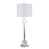 EV51347-02#35" Padua Crystal Base Silver Table Lamp