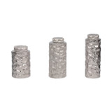 EV20512#S/3 10/13/14" Anita Silver Ceramic Lidded Jars