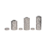 EV20512#S/3 10/13/14" Anita Silver Ceramic Lidded Jars