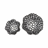 EV20513-02#S/2 10/13" Steffi Black Ceramic Bowls