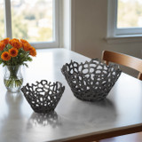 EV20513-02#S/2 10/13" Steffi Black Ceramic Bowls