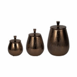 EV20519#S/3 7/9/11" Tiziano Ceramic Bronze Jars