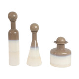EV20524#S/3 11/16/21" Calista Cream Glaze Bottles 