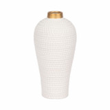 EV20526-01#12" Riad Medium White Ceramic Vase