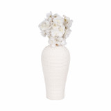EV20526-01#12" Riad Medium White Ceramic Vase