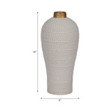 EV20526-02#14" Riad Large White Ceramic Vase