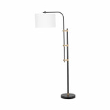 EV51288#65" Delmont Metal Floor Lamp, Black/white