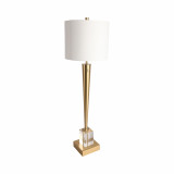 EV51291-01#36" Carmelo Crystal Buffet Table Lamp, Gold/white