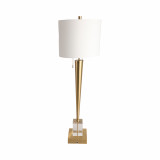 EV51291-01#36" Carmelo Crystal Buffet Table Lamp, Gold/white
