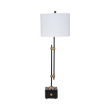 EV51292#36" Hilliard Marble Buffet Table Lamp, Gold/black