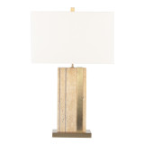 EV51293#26" Hallberg Travertine Table Lamp, Gold/ivory