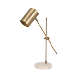 EV51296#20" Zonda Travertine Table Lamp, Gold