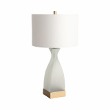 EV51299#28" Fergana Glass Table Lamp, Clear/white