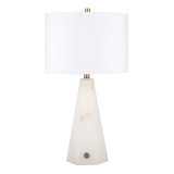 EV51300#26" Laurel Alabaster Table Lamp, White