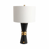 EV51302#27" Elgon Marble Table Lamp, Black/white