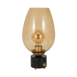 EV51303#16" Mikeno Glass And Marble Table Lamp, Gold