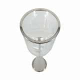 EV20878-01#34" Radiant Small Silver Glass Candle Hurricane
