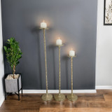 EV20879-02#S/3 26/32/40" Rosen Gold Tall Candleholders Kd