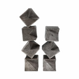 EV20894-01#18" Lyon Small Silver Cube Statuary