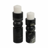 EV20317#S/2 9/12" Himalayan Marble Candle Holders 