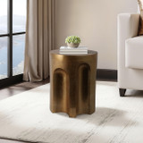 EV20910#19" Sheffield Gold Metal Stool